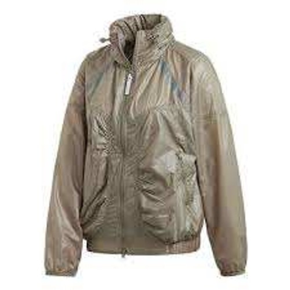 Adidas by Stella McCartney Metallic Silver Ruched Windbreaker Jacket Large L - Picture 13 of 14